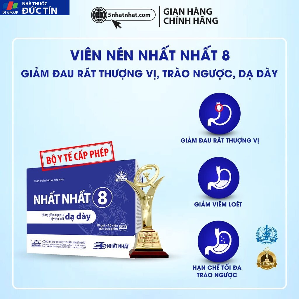 Viên Uống Hỗ Trợ Dạ Dày - Nhất Nhất 8 - Ngăn Ngừa Viêm Loét Dạ Dày, Giảm Trào Ngược, Ợ Hơi, Ợ Chua 22 daday1 1