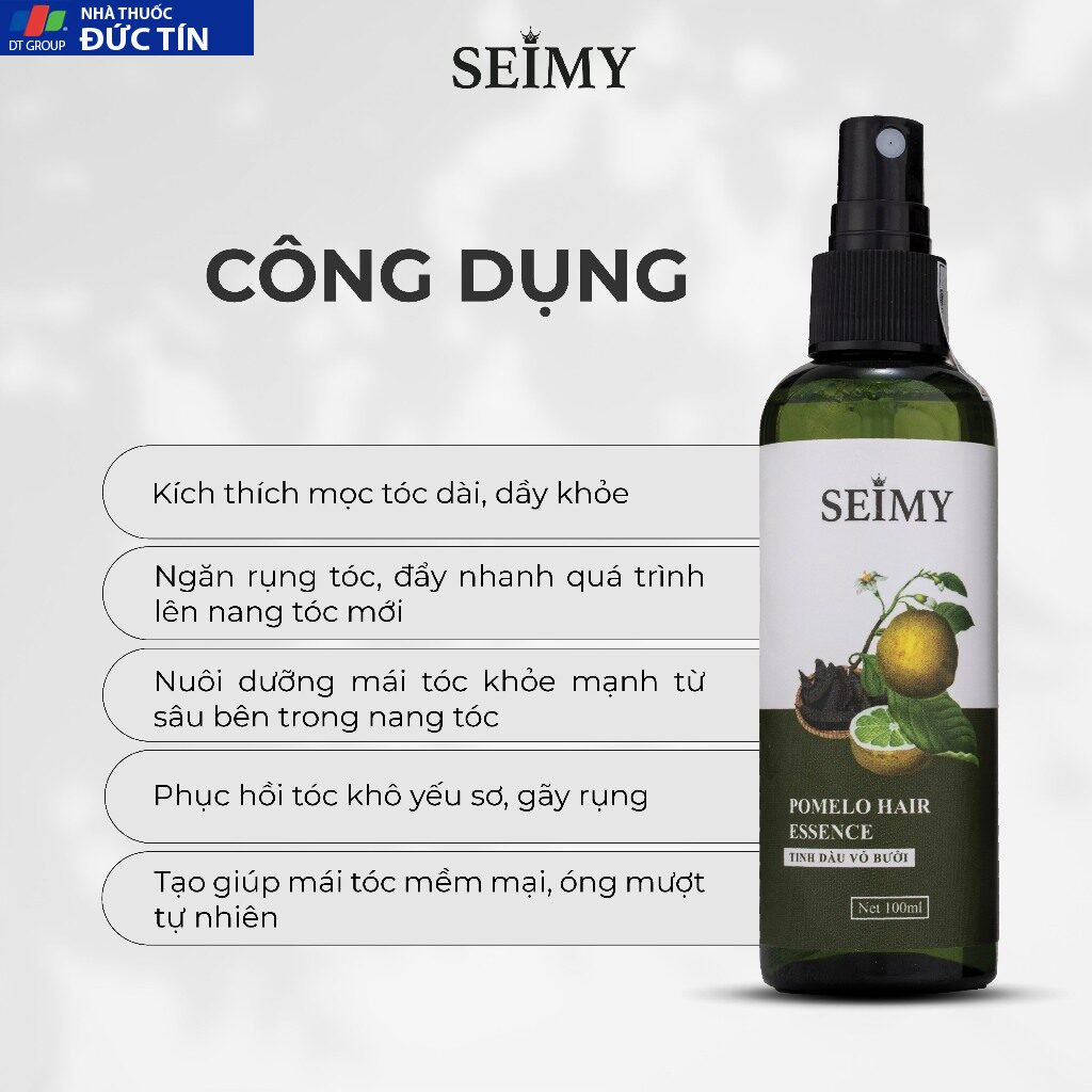 Tinh dầu bưởi Seimy - Pomelo Hair Essence xịt bưởi mọc tóc, kích mọc tóc, giảm rụng tóc, cung cấp dưỡng tóc dầy khoẻ 17 daubuoi3 1