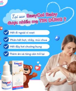 Alternative view of Enzyme Lactase Easycol Baby ngăn ngừa tiêu chảy, nôn trớ, hấp thu kém cho trẻ bị bất dung nạp lactose từ 0 tháng tuổi