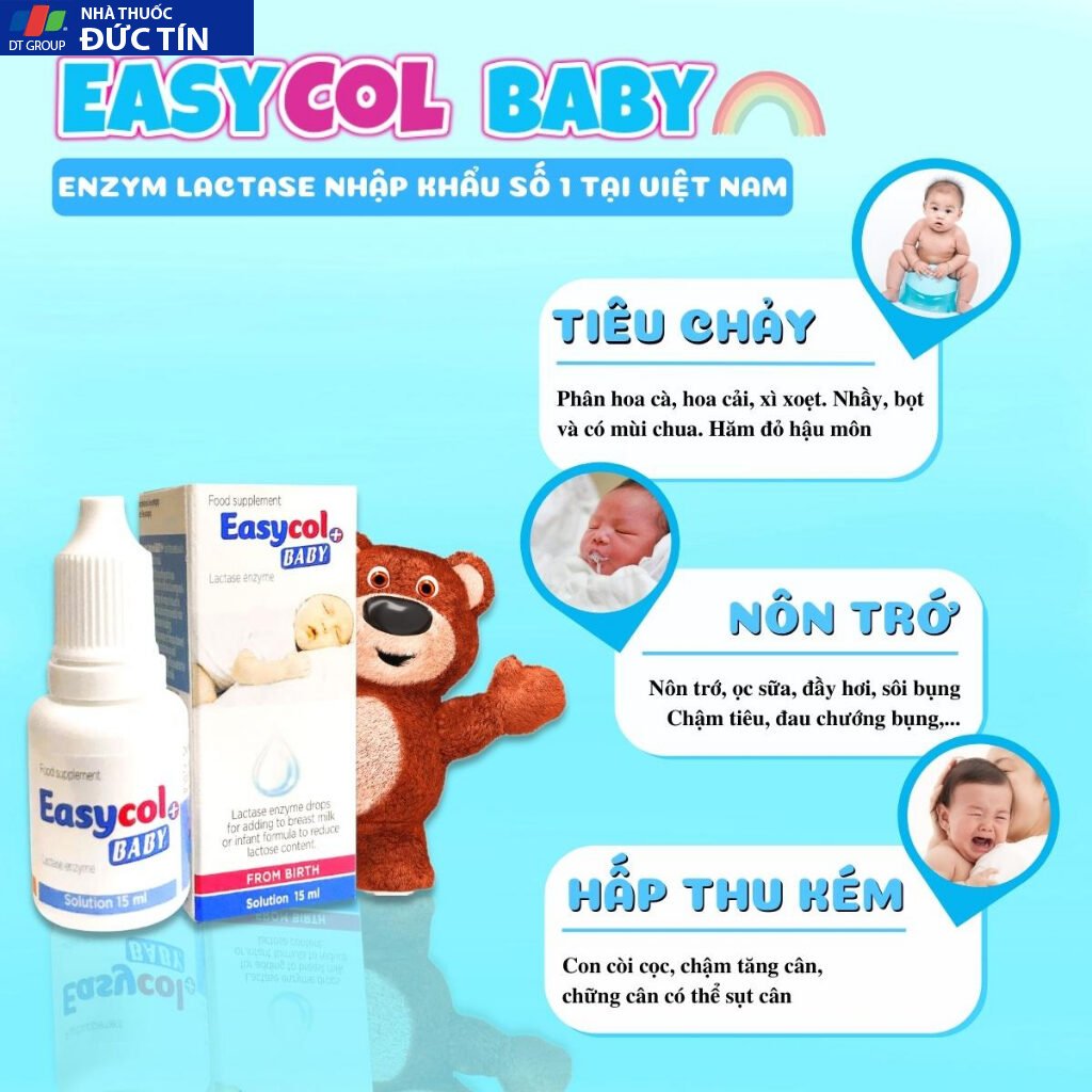 Enzyme Lactase Easycol Baby ngăn ngừa tiêu chảy, nôn trớ, hấp thu kém cho trẻ bị bất dung nạp lactose từ 0 tháng tuổi 27