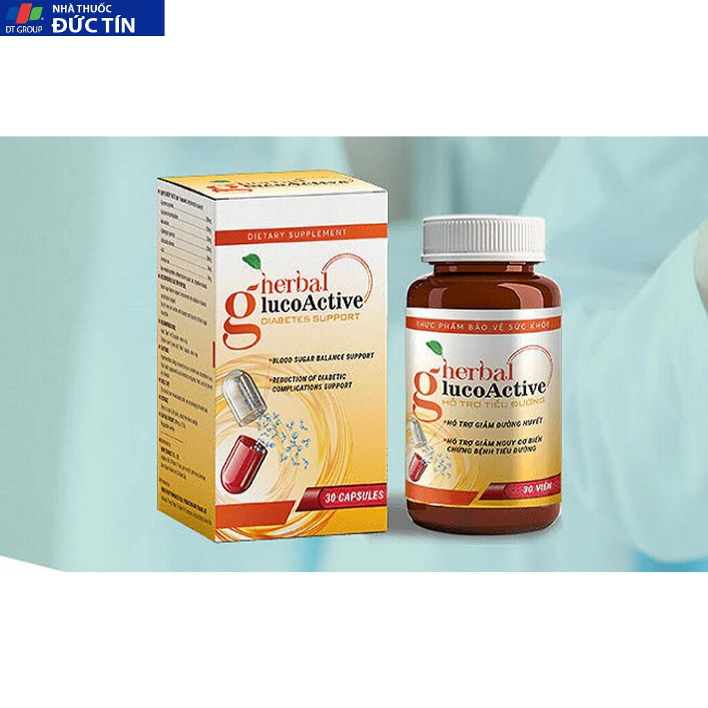 Viên Uống Herbal Glucoactive Hỗ Trợ Ổn Định Đường Huyết Giảm Tiểu Đường Phòng Ngừa Đột Quỵ Hiệu Quả 16 gluco5