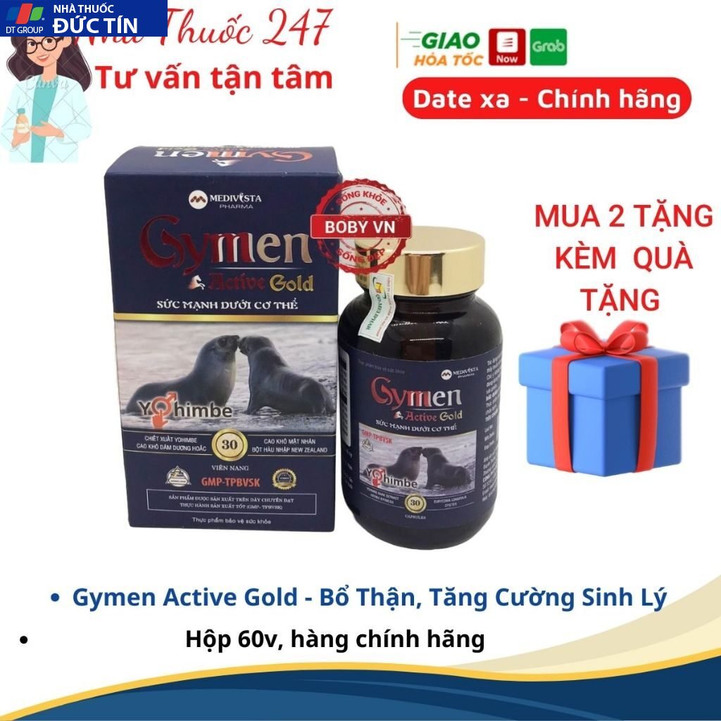 Gymen Active Gold Hỗ Trợ Bồi Bổ Nguyên Khí, Bổ Thận, Tăng Cường Sinh Lý Nam Hộp 30 Viên 13 gymen1 1