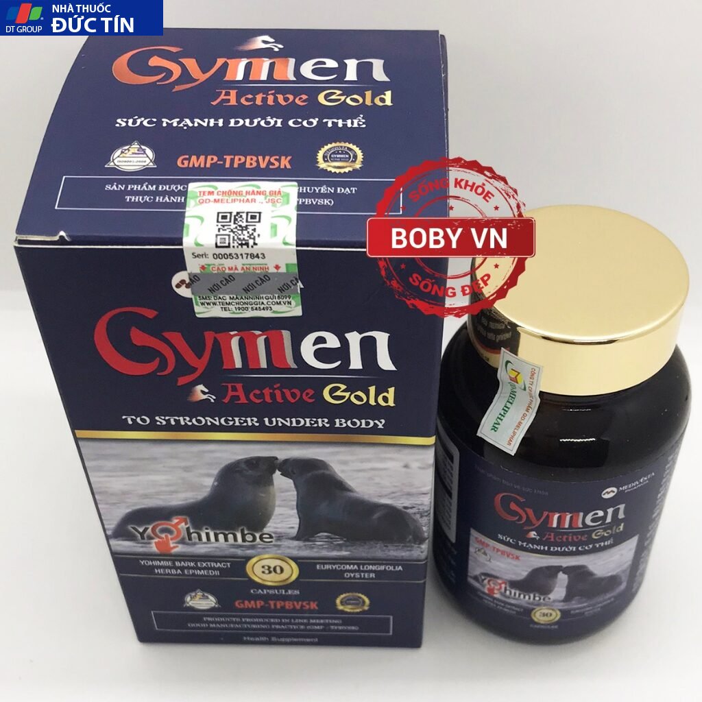 Gymen Active Gold Hỗ Trợ Bồi Bổ Nguyên Khí, Bổ Thận, Tăng Cường Sinh Lý Nam Hộp 30 Viên 12 gymen2