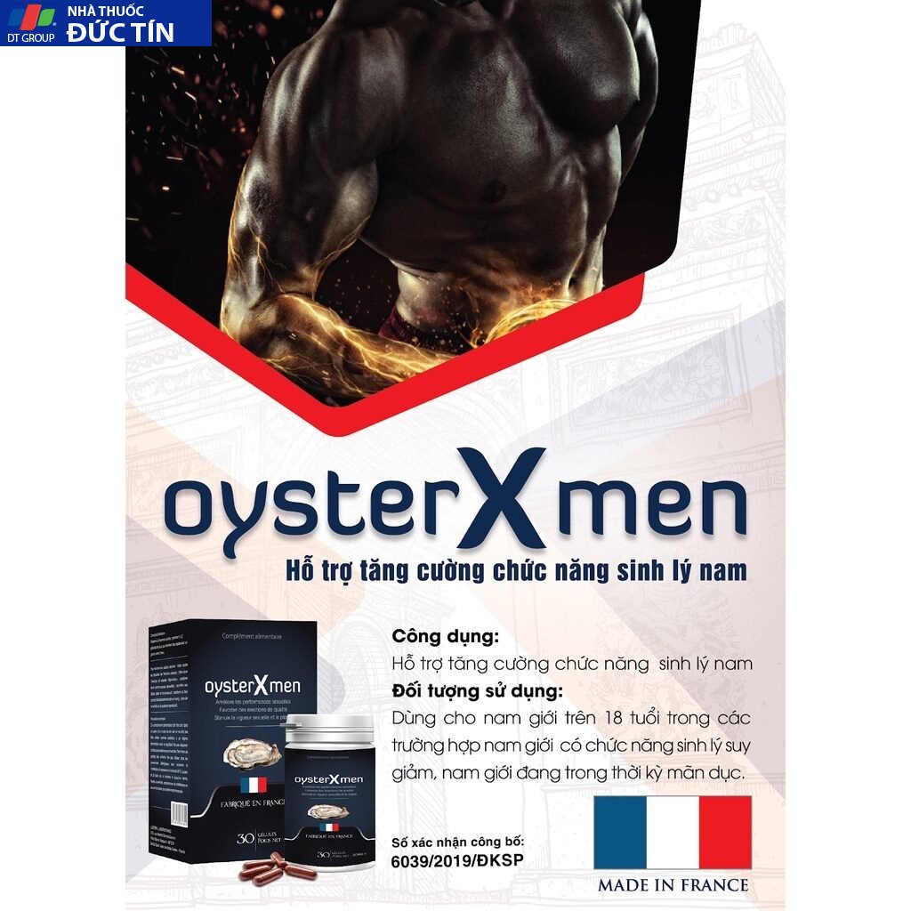 Tăng cường sinh lý nam Oyster Xmen từ tinh chất hàu biển tăng cường bồi bổ cơ thể tăng Testosterone nhập khẩu Pháp 24 hau5 5