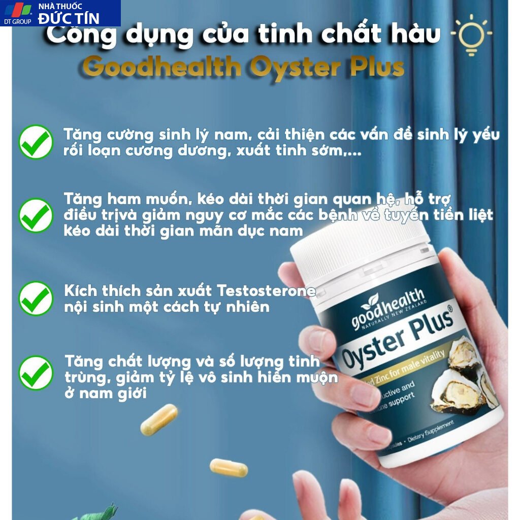 mall badgeTinh chất hàu biển Good Health Oyster Plus New Zealand tăng cường sinh lý nam giới hộp 60 viên 27 hau6 3
