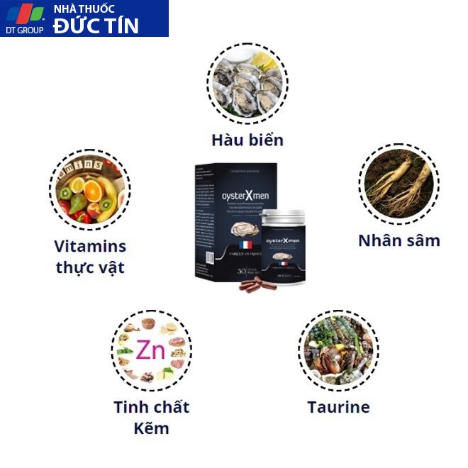Tăng cường sinh lý nam Oyster Xmen từ tinh chất hàu biển tăng cường bồi bổ cơ thể tăng Testosterone nhập khẩu Pháp 21 hau8 2