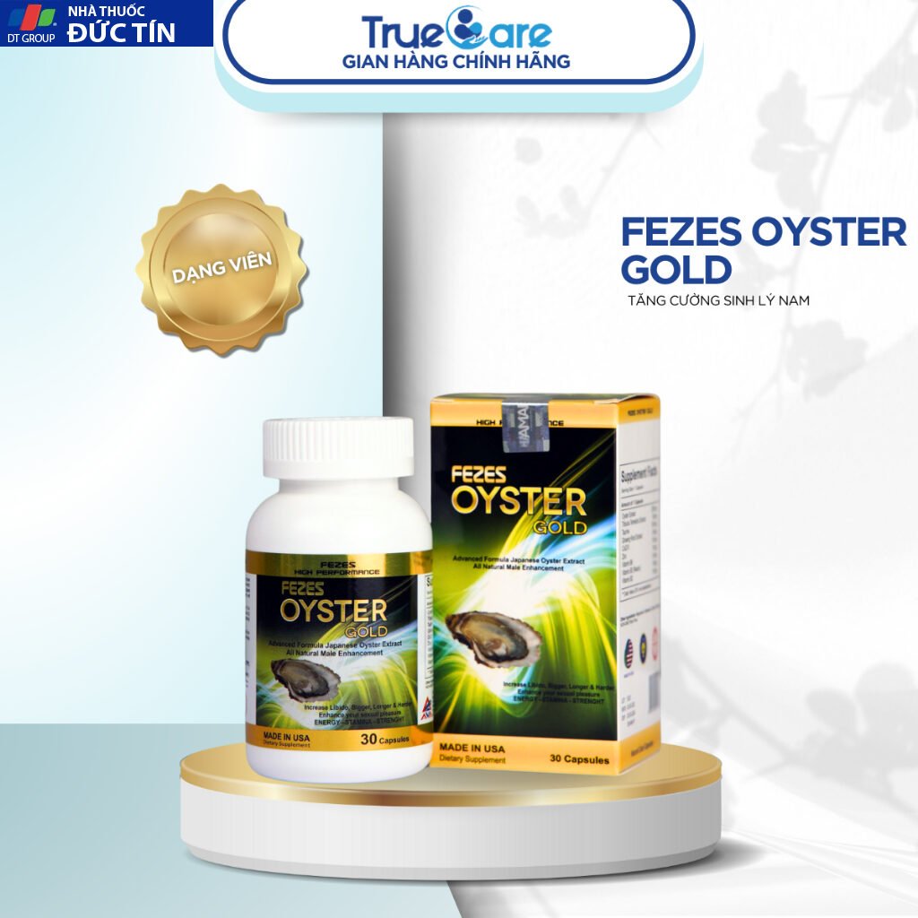Hàu Mỹ Fezes Oyster Gold Plus, tinh chất tăng cường sinh lý nam giới, bổ sung kẽm, dạng hộp 30 viên 26 haumy2