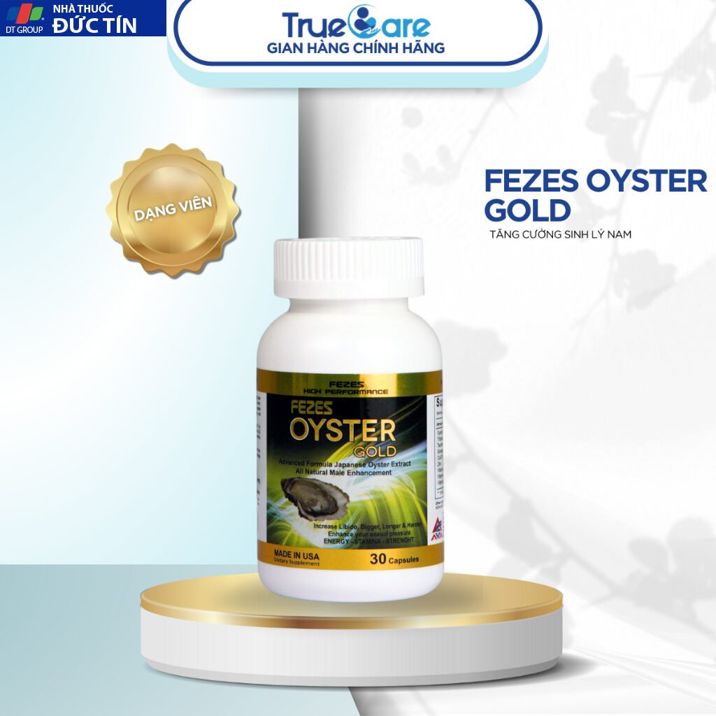 Hàu Mỹ Fezes Oyster Gold Plus, tinh chất tăng cường sinh lý nam giới, bổ sung kẽm, dạng hộp 30 viên 24 haumy4