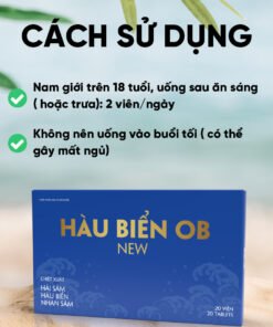HOBN-Viên Uống Hàu Biển OB New Grow Green Az - Tác Dụng Cải Thiện Chức Năng Sinh Lý Nam, Tăng Thời Gian QH (Hộp 20 viên) 14 hauob6