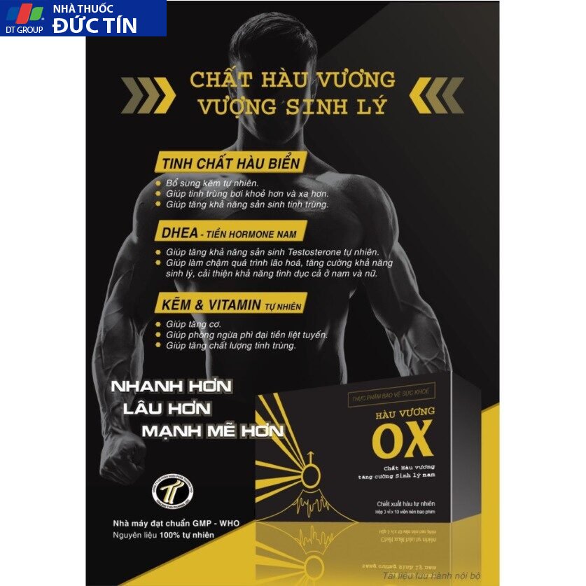 Thực phẩm bảo vệ sức khỏe Hàu vương OX hỗ trợ tăng cường sinh lý nam giới - Trường Thọ pharma hộp 30 viên 18