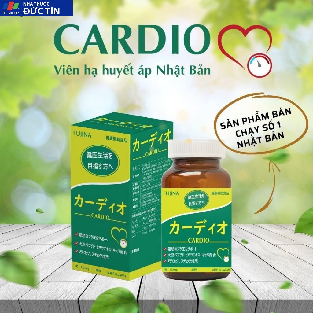 Viên hạ huyết áp Cardio Fujina Nhật Bản - Lọ 80 viên 20 huyetap5