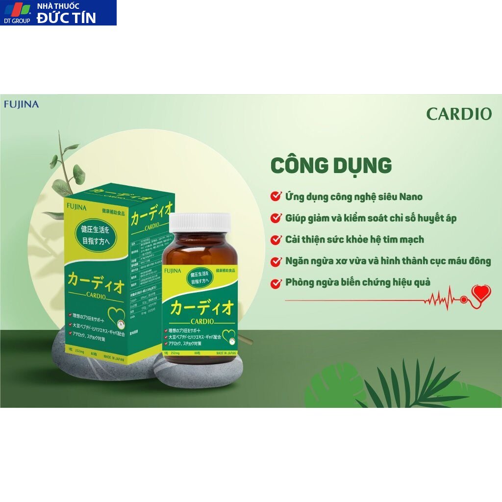 Viên hạ huyết áp Cardio Fujina Nhật Bản - Lọ 80 viên 18 huyetap7