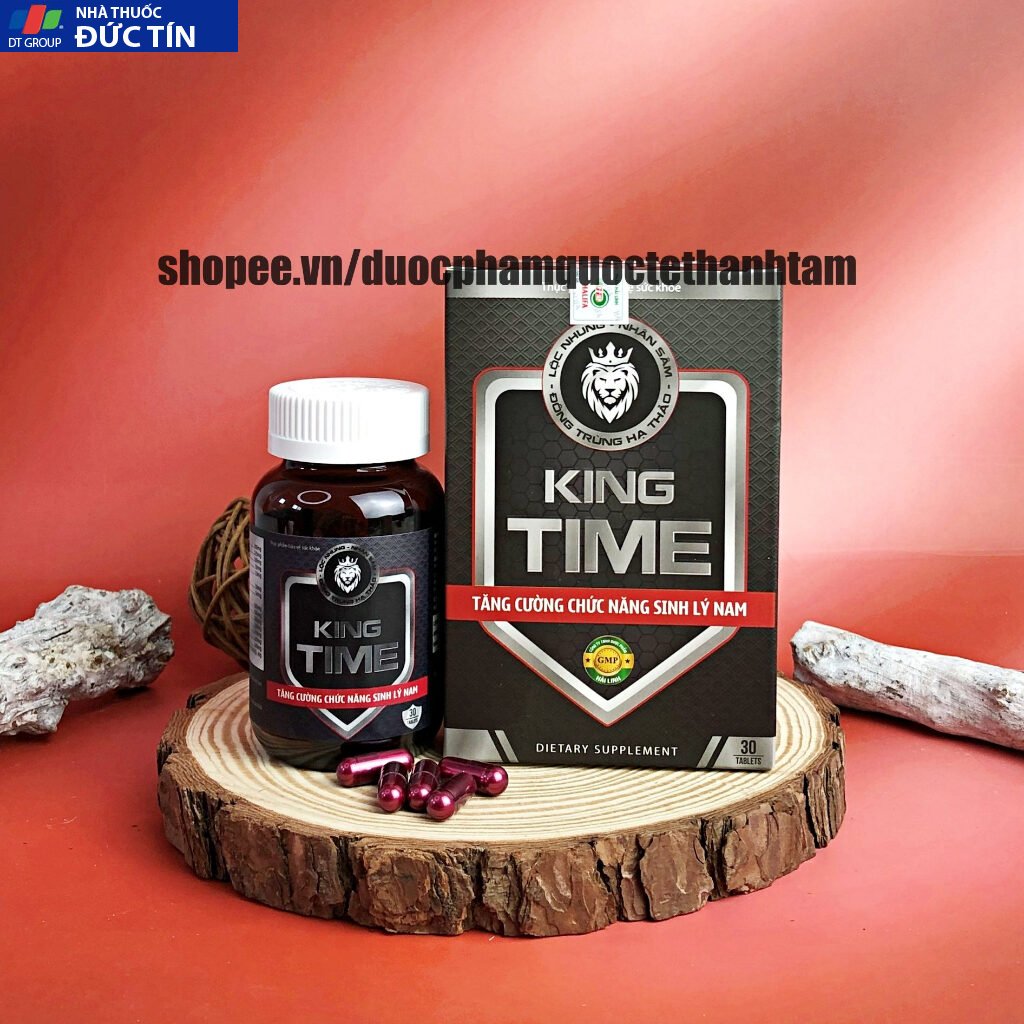 Viên uống bổ thận nam KING TIME bổ sung nhân sâm, tăng cường sinh lý, giảm xuất tinh sớm - Hộp 30 viên 15 ing1 1