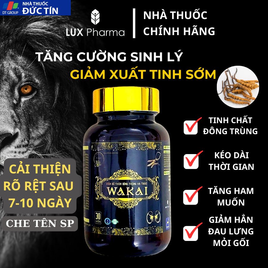 Viên uống tăng cường sinh lý cho nam WAKAI kéo dài thời gian cuộc yêu cho nam giới, bổ thận tráng dương 20 kawwa
