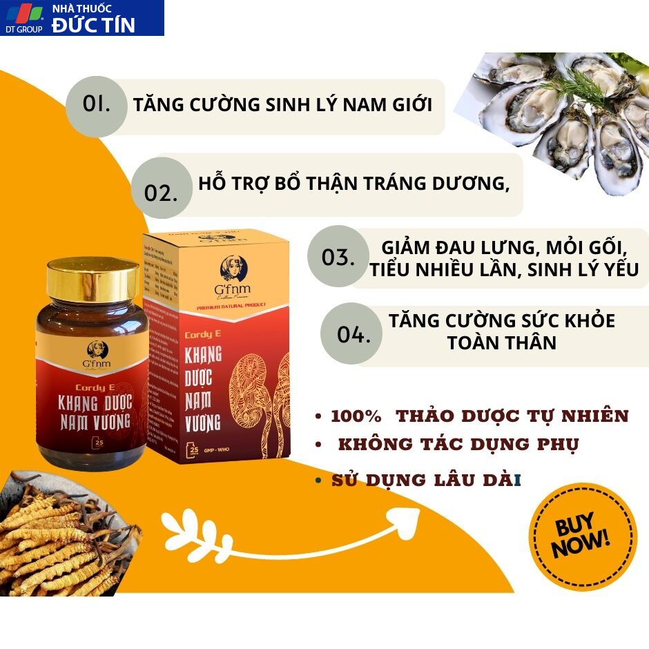Khang Dược Nam Vương Cordy E G'FNM Tăng Cường Sinh Lý Nam Giới 25 Viên 23 khangduoc3