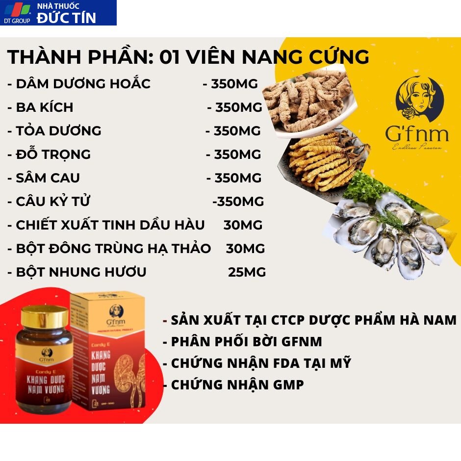 Khang Dược Nam Vương Cordy E G'FNM Tăng Cường Sinh Lý Nam Giới 25 Viên 21 khangduoc5
