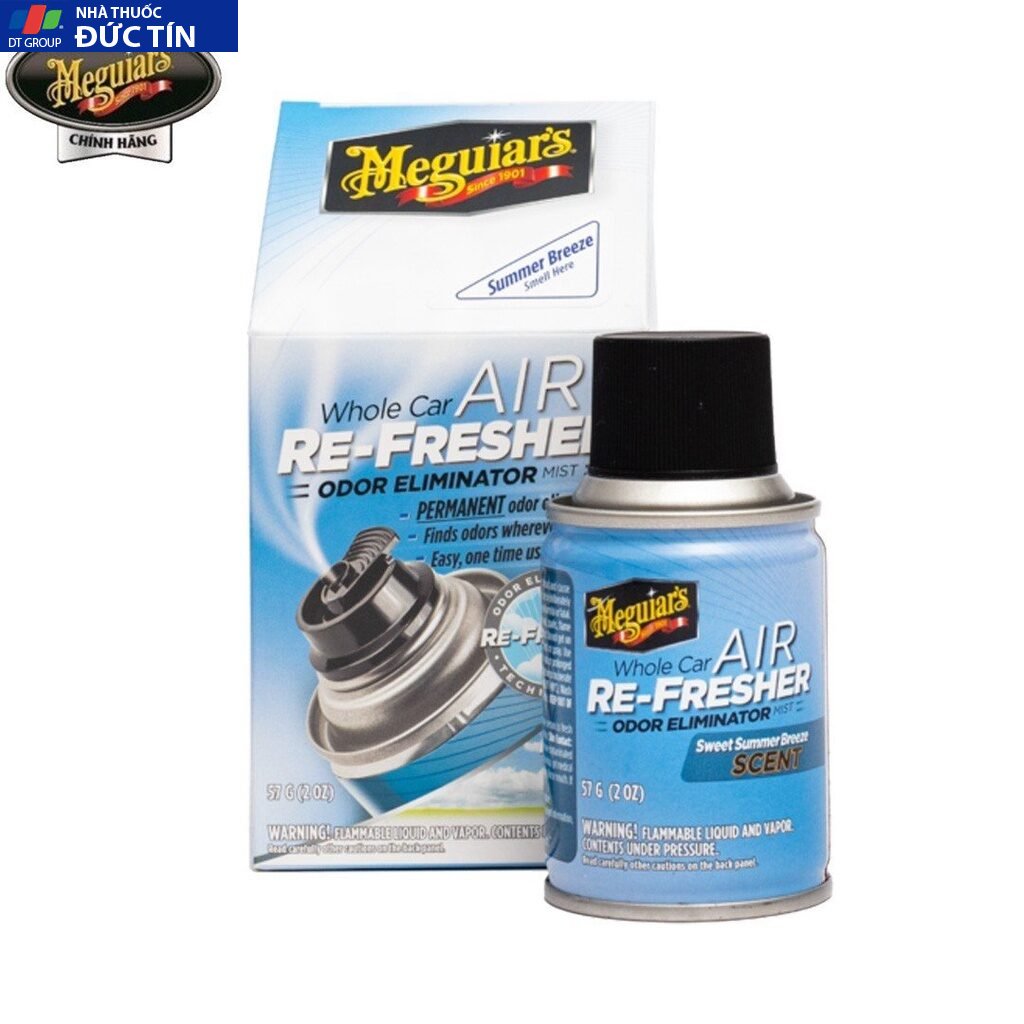 Meguiar's Xịt khử mùi, diệt khuẩn nội thất xe hơi Hương mùa hè - Air Refesher - Summer Breeze Scent - G16602, 57 g 14 khumui1