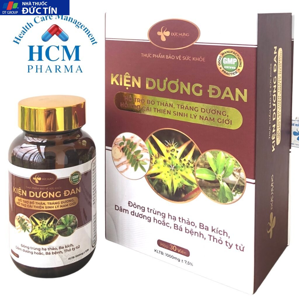 Tăng cường sinh lý nam, bổ thận nam KIỆN DƯƠNG ĐAN hỗ trợ xuất tinh sớm, yếu sinh lý nam HCM PHARMACY Hộp 30v DHG19 10 kienduong4 1