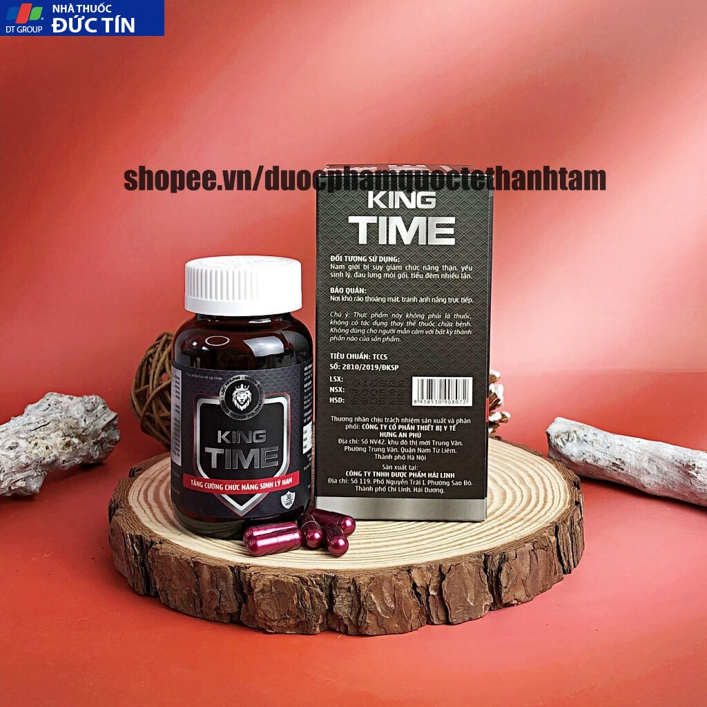 Viên uống bổ thận nam KING TIME bổ sung nhân sâm, tăng cường sinh lý, giảm xuất tinh sớm - Hộp 30 viên 12 king4