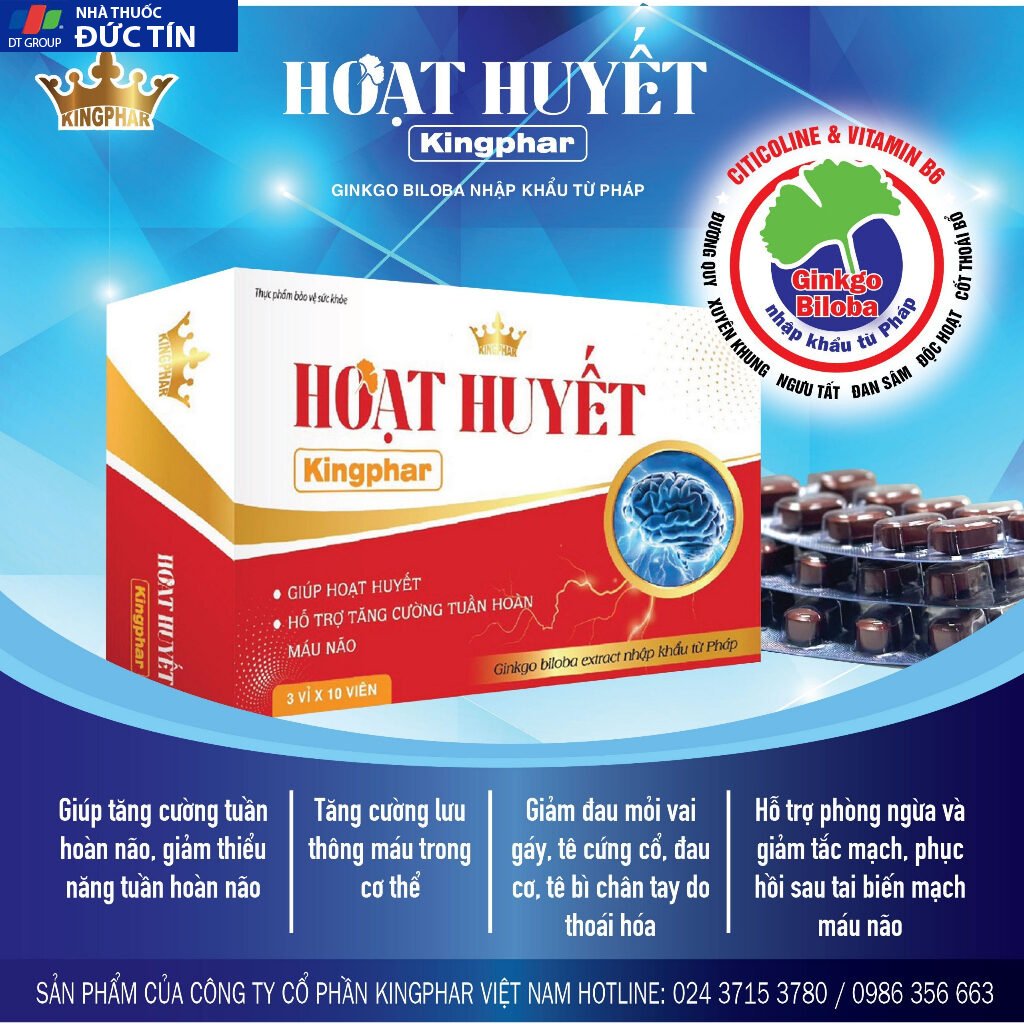 HOẠT HUYẾT Kingphar 30V - Hoạt huyết, tăng cường tuần hoàn não 14 kingffa2