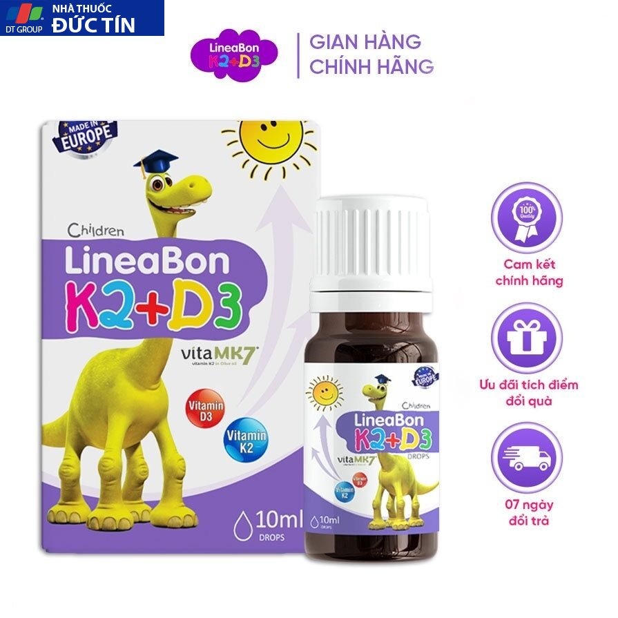 D3 K2 Lineabon bổ sung vitamin d3 cho trẻ sơ sinh, giúp hấp thụ d3k2 canxi, giảm còi xương d2k3 , tăng chiều cao 21 line2 1