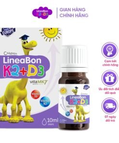 D3 K2 Lineabon bổ sung vitamin d3 cho trẻ sơ sinh, giúp hấp thụ d3k2 canxi, giảm còi xương d2k3 , tăng chiều cao