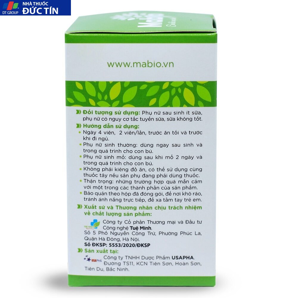 Viên uống lợi sữa Mabio (60 viên) 19 loisua6
