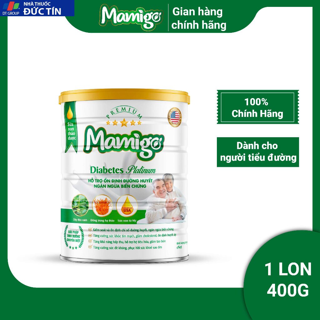 Sữa non tiểu đường thảo dược Mamigo 12 lon1 1