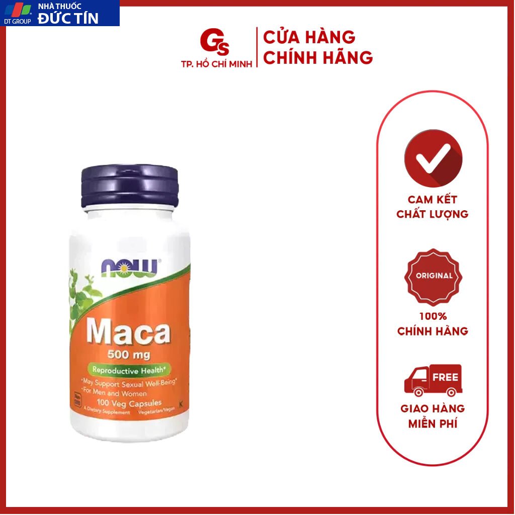 Viên uống Now Maca 500mg Reproductive Health nhập khẩu Mỹ - Gymstore hỗ trợ sinh lý nam nữ 14 mac1