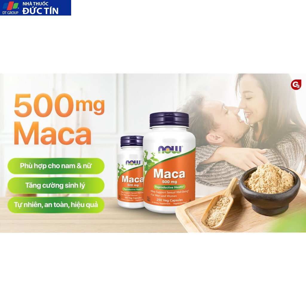 Viên uống Now Maca 500mg Reproductive Health nhập khẩu Mỹ - Gymstore hỗ trợ sinh lý nam nữ 10 mac4