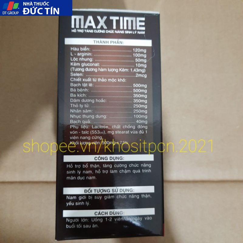 Viên bổ thận hàu biển MAXTIME ,Tinh chất hàu biển ,ba kích, bổ thận nam Max time tăng cường chức năng sinh lý nam giới 16