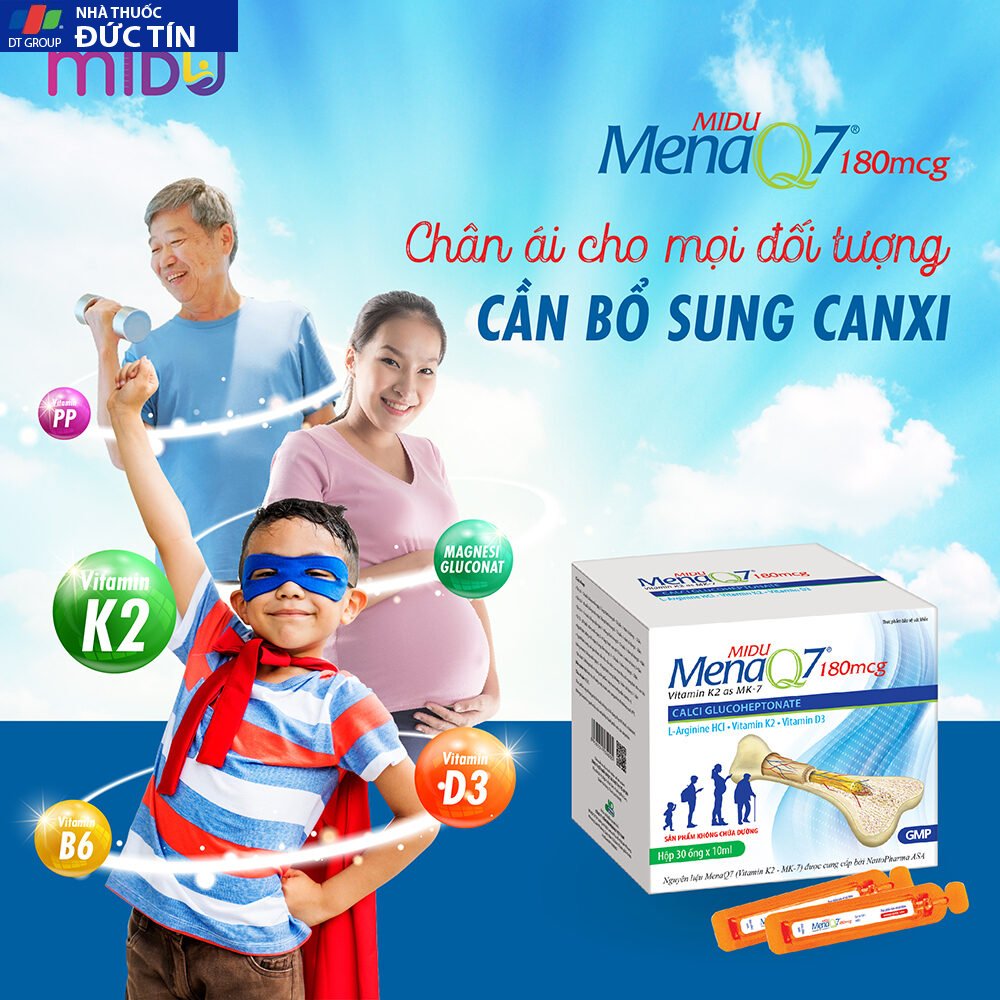 Tăng chiều cao Midu MenaQ7 180mcg bổ sung canxi, vitamin d3k2 giúp xương chắc, dài, dẻo dai 16 midu6