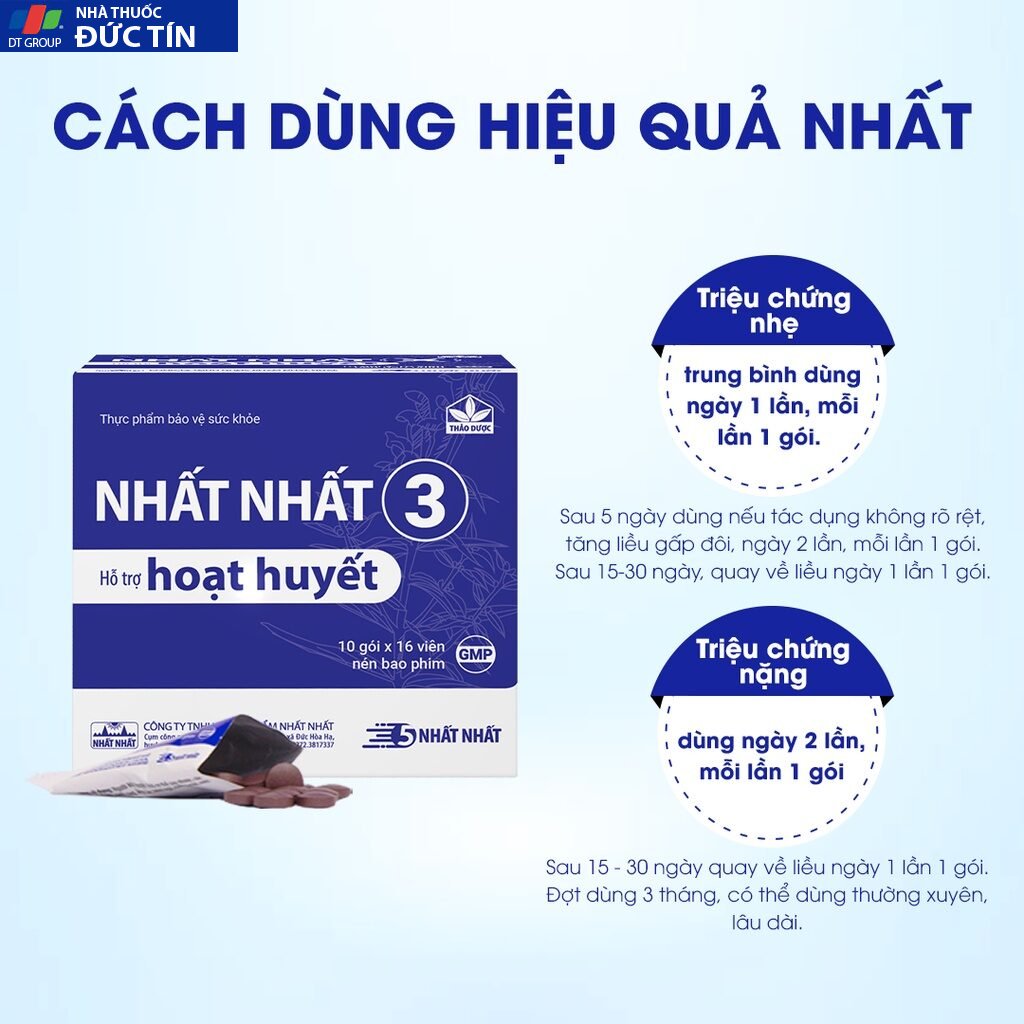 Viên Nén Hoạt Huyết - Nhất Nhất 3, Tăng Cường Lưu Thông Máu, Giảm Mất Ngủ, Chóng Mặt, Đau Mỏi Vai gáy, Tê Bì Tay Chân 20 nennhatnha5