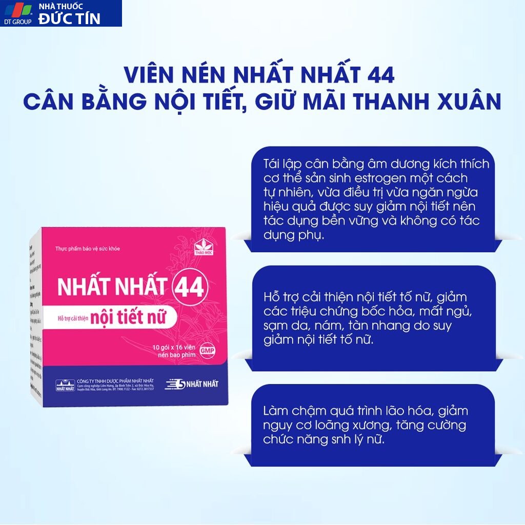 Viên Nén Nội Tiết - Nhất Nhất 44 - Cân Bằng Nội Tiết, Giúp Da Sáng Đẹp, Cơ Thể Săn Chắc, Tăng Cường Sinh Lý Nữ 16 noitiet3