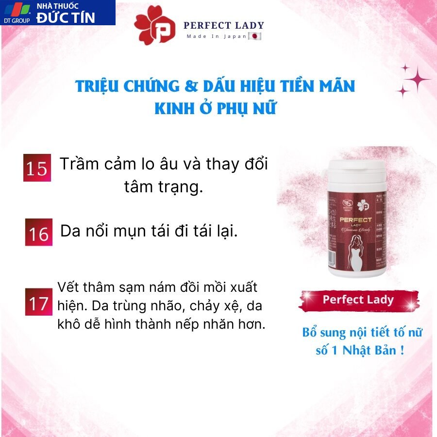 Viên uống Perfect Lady Nhật Bản tăng cường nội tiết tố nữ giúp chị em lưu giữ thanh xuân (1/lọ 60 viên) 18 noitiet8