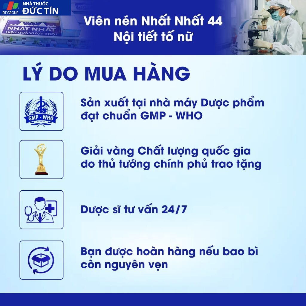 Viên Nén Nội Tiết - Nhất Nhất 44 - Cân Bằng Nội Tiết, Giúp Da Sáng Đẹp, Cơ Thể Săn Chắc, Tăng Cường Sinh Lý Nữ 14 noitoet6