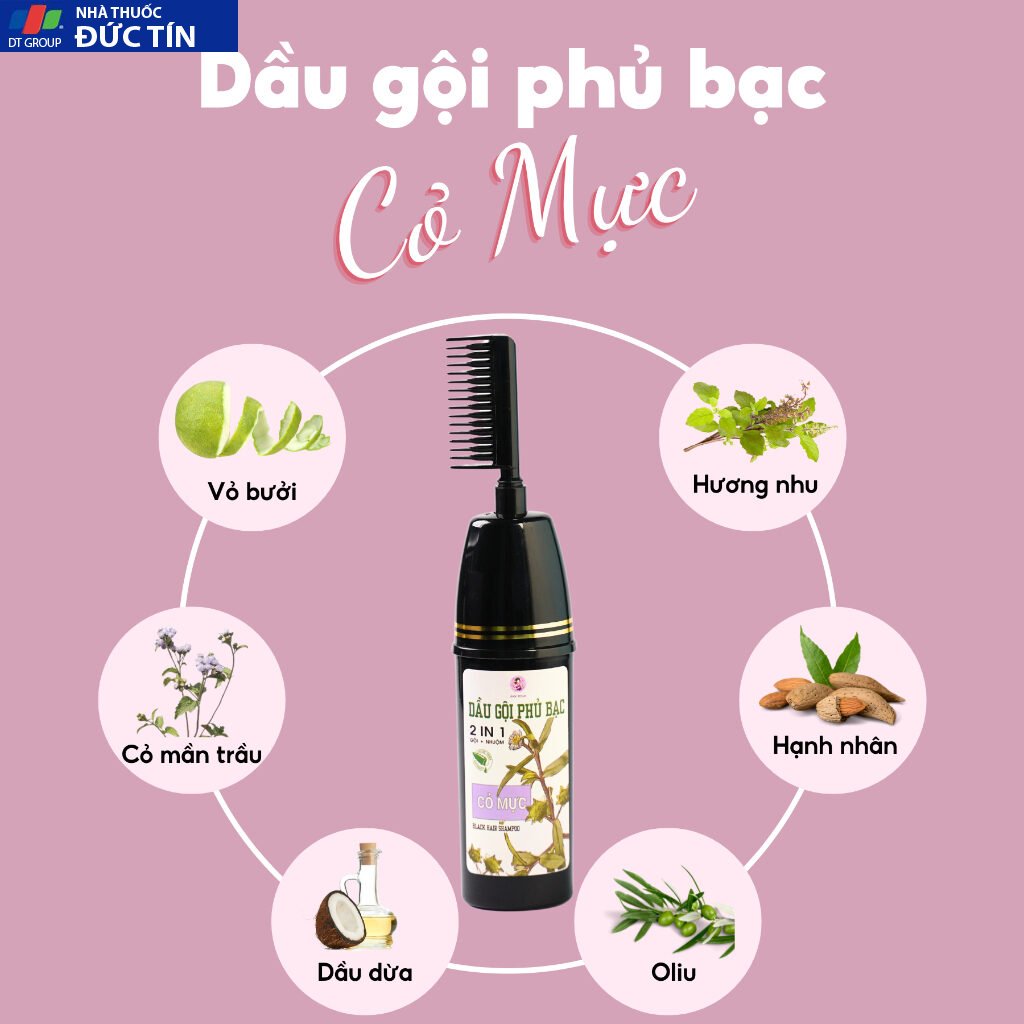 Dầu gội phủ bạc Cỏ mực Mộc Nhan 200ml làm đen tóc tự nhiên tại nhà chỉ sau 9 phút 15 phubac2 1