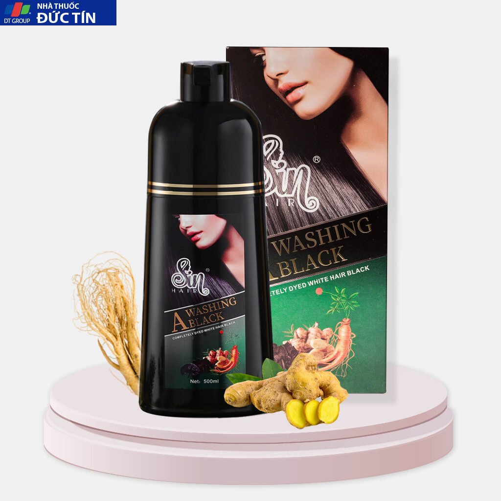 Dầu Gội Phủ Bạc Sin Hair 500ml Phủ Màu Nâu Đen Tự Nhiên Không Hoá Chất Làm Mềm Tóc 26 phubac3 2