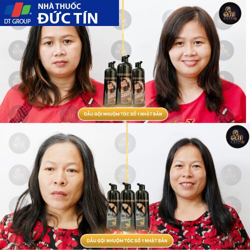 Dầu Gội Phủ Bạc Sin Hair 500ml Phủ Màu Nâu Đen Tự Nhiên Không Hoá Chất Làm Mềm Tóc 21 phubac8