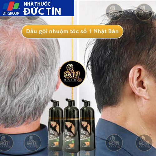 Dầu Gội Phủ Bạc Sin Hair 500ml Phủ Màu Nâu Đen Tự Nhiên Không Hoá Chất Làm Mềm Tóc 20 phubac9