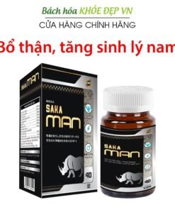 Viên uống từ 10 loại thảo dược Saka Man giúp bổ thận, tráng dương, tăng cường sinh lý nam giới - Chai 30 viên (Saka Man)