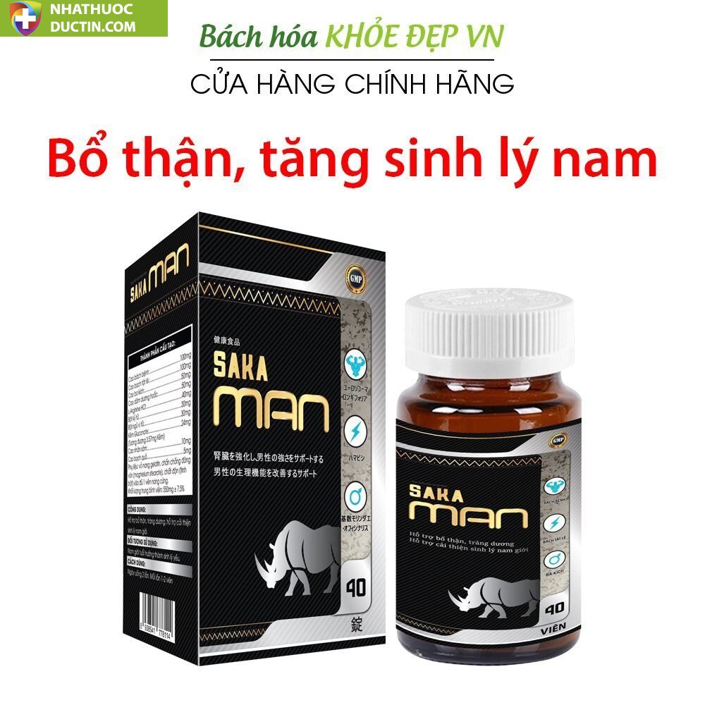 Viên uống từ 10 loại thảo dược Saka Man giúp bổ thận, tráng dương, tăng cường sinh lý nam giới - Chai 30 viên (Saka Man) 17 saca1