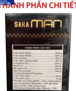 Viên uống từ 10 loại thảo dược Saka Man giúp bổ thận, tráng dương, tăng cường sinh lý nam giới - Chai 30 viên (Saka Man) 10 saca4