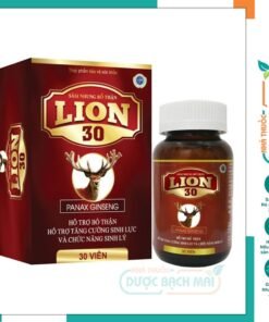 Sâm nhung tăng cường sinh lý bổ thận nam Lion 30 giảm xuất tinh sớm tiểu đêm cho đàn ông mãnh lực tuổi 30 tw3 - Hộp 30v