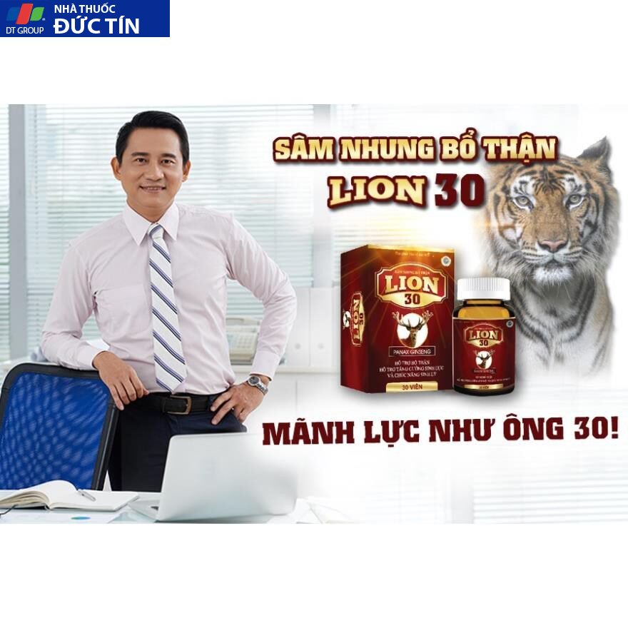 Sâm nhung tăng cường sinh lý bổ thận nam Lion 30 giảm xuất tinh sớm tiểu đêm cho đàn ông mãnh lực tuổi 30 tw3 - Hộp 30v 21 samnhung3