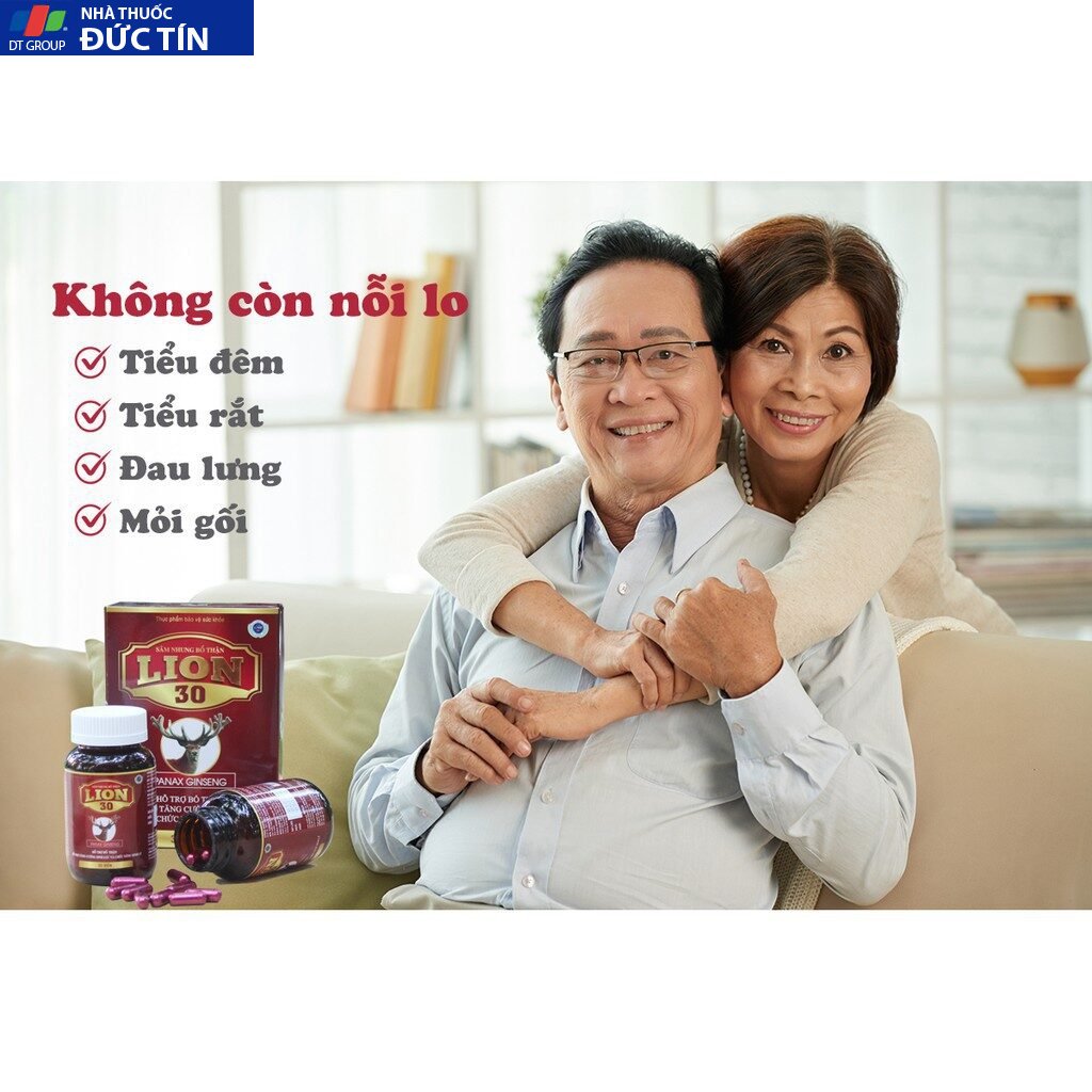 Sâm nhung tăng cường sinh lý bổ thận nam Lion 30 giảm xuất tinh sớm tiểu đêm cho đàn ông mãnh lực tuổi 30 tw3 - Hộp 30v 18 samnhung6