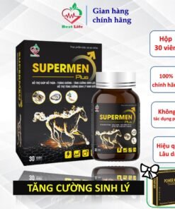 Tăng cường sinh lý Supermen BestLife bổ thận tráng dương cải thiện tình trạng xuất tinh sớm rối loạn cương dương 30 viên