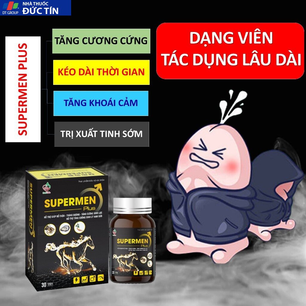 Tăng cường sinh lý Supermen BestLife bổ thận tráng dương cải thiện tình trạng xuất tinh sớm rối loạn cương dương 30 viên 24 sinhly2