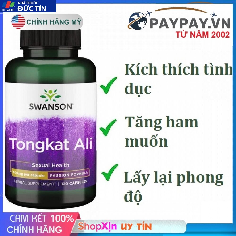 Duy trì phong độ sinh lý nam Swanson Tongkat Ali của Mỹ 120 Viên 19 sswan1 1