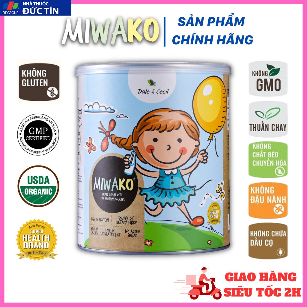 Sữa Công Thức Hạt Thực Vật Hữu Cơ MIWAKO 700g Vị gạo x 1 Hộp 28 suahu2 1